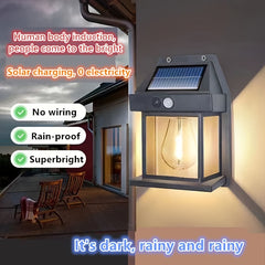 Vintage Solar Wall Lights Outdoor Landscape Lights - High Brightness
