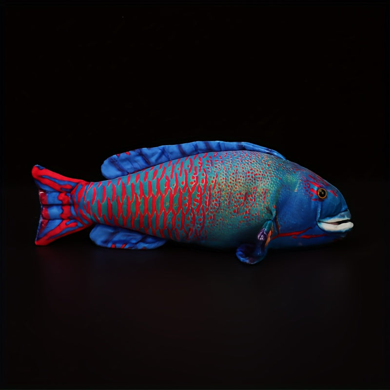 BLUESLEMON 35 Wrasse Plush Toy Fish Stuffed Animal Ocean Series Home Decoration
