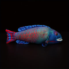 BLUESLEMON 35 Wrasse Plush Toy Fish Stuffed Animal Ocean Series Home Decoration