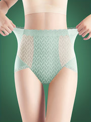 Geometric Pattern Mesh Briefs Comfy & Breathable Intimates Panties