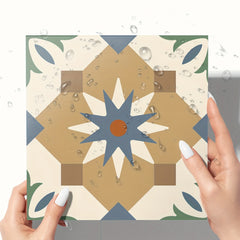 Moroccan Style Waterproof Kitchen Wall Stickers - 9 Sheets
