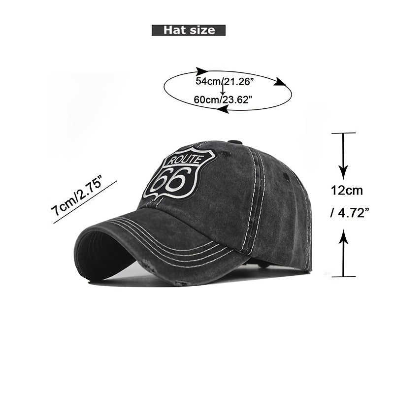 Retro Washed Baseball Cap Outdoor Sun Hat Adjustable