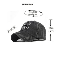 Retro Washed Baseball Cap Outdoor Sun Hat Adjustable