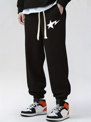 Shooting Star Drawstring Sweatpants Casual Loose Fit Joggers Men