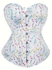 Floral Print Waist Shaping Bustier Top
