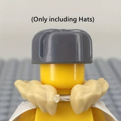 12pcs Mini Building Block Character Winter Hat Set DIY Scene Dressing Toys