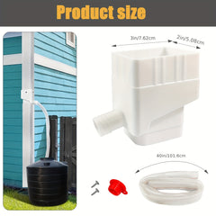 Rainwater Collection System Diverter Connector Kit Outdoor Garden Lawn