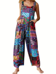 Wide Leg Overall Jumpsuit Women's Clothing