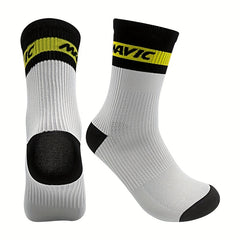 Mid Calf Athletic Socks for Cycling Running Sweat Absorbing Breathable