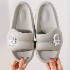 Men's Astronaut Print Slides Slip On Slippers