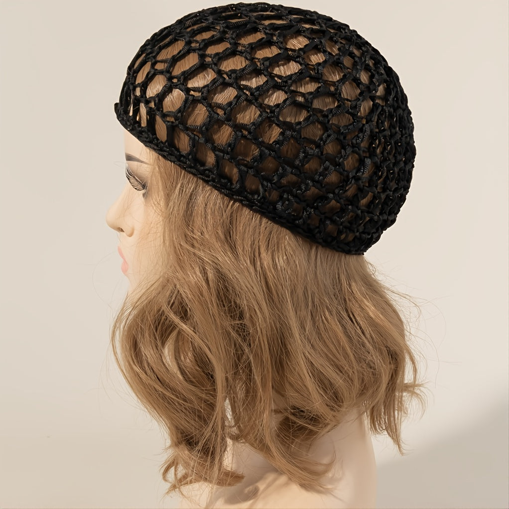 Mesh Crochet Hair Net Rayon Knit Snood Hat for Women Hairnet Snoods Cover