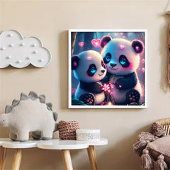 DIY Cartoon Panda Diamond Painting 7x9 - Animal Art Home Gift