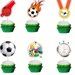 13pcs Football Sports Themed Cupcake Decorations for Birthday Party