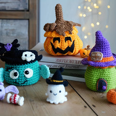 Halloween Knitting & Crochet Material Kit DIY Hand Weaving Doll Set