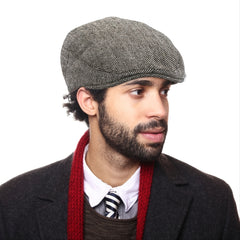 Adjustable Fleece Newsboy Cap for Men