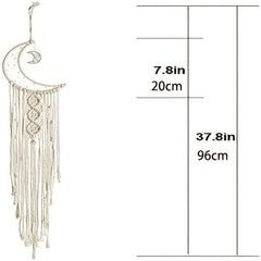 Boho Moon Macrame Wall Pediments - Perfect for Women & Teens