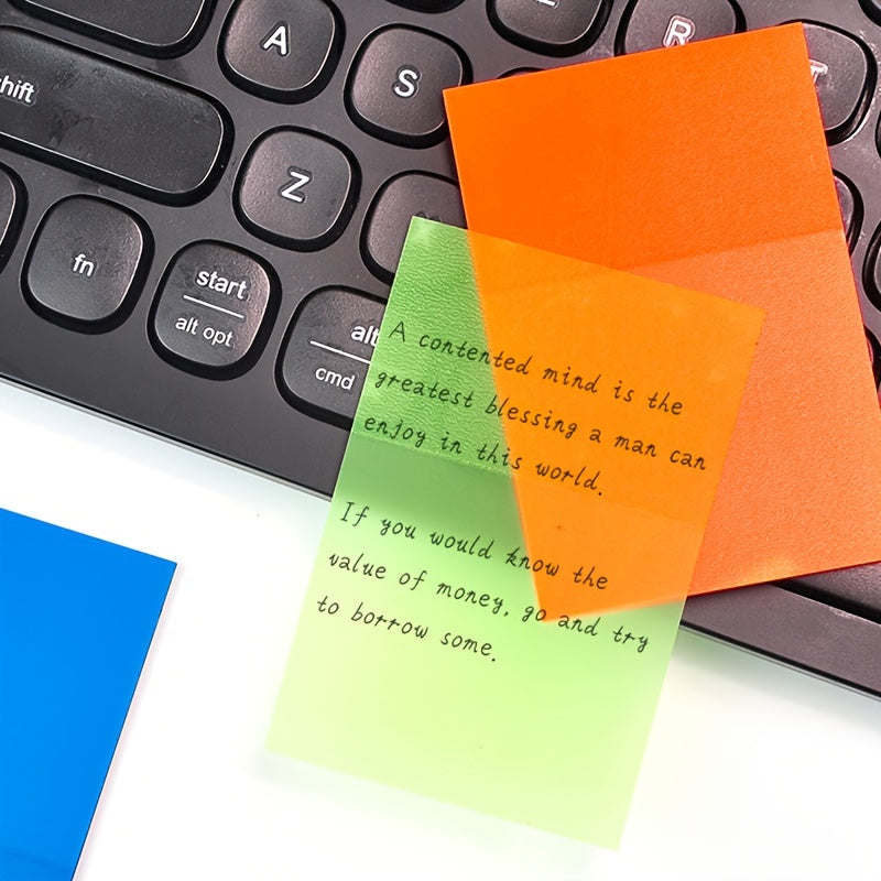 150Pcs Morandi Round Transparent Sticky Notes Waterproof Bookmarks Stickers