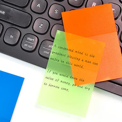 150Pcs Morandi Round Transparent Sticky Notes Waterproof Bookmarks Stickers