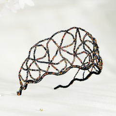 Beaded Crystal Mesh Hairband Headband Party Decor