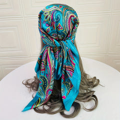 Paisley Print Bandana Classic Print Square Scarf Silk Scarf Head Wrap