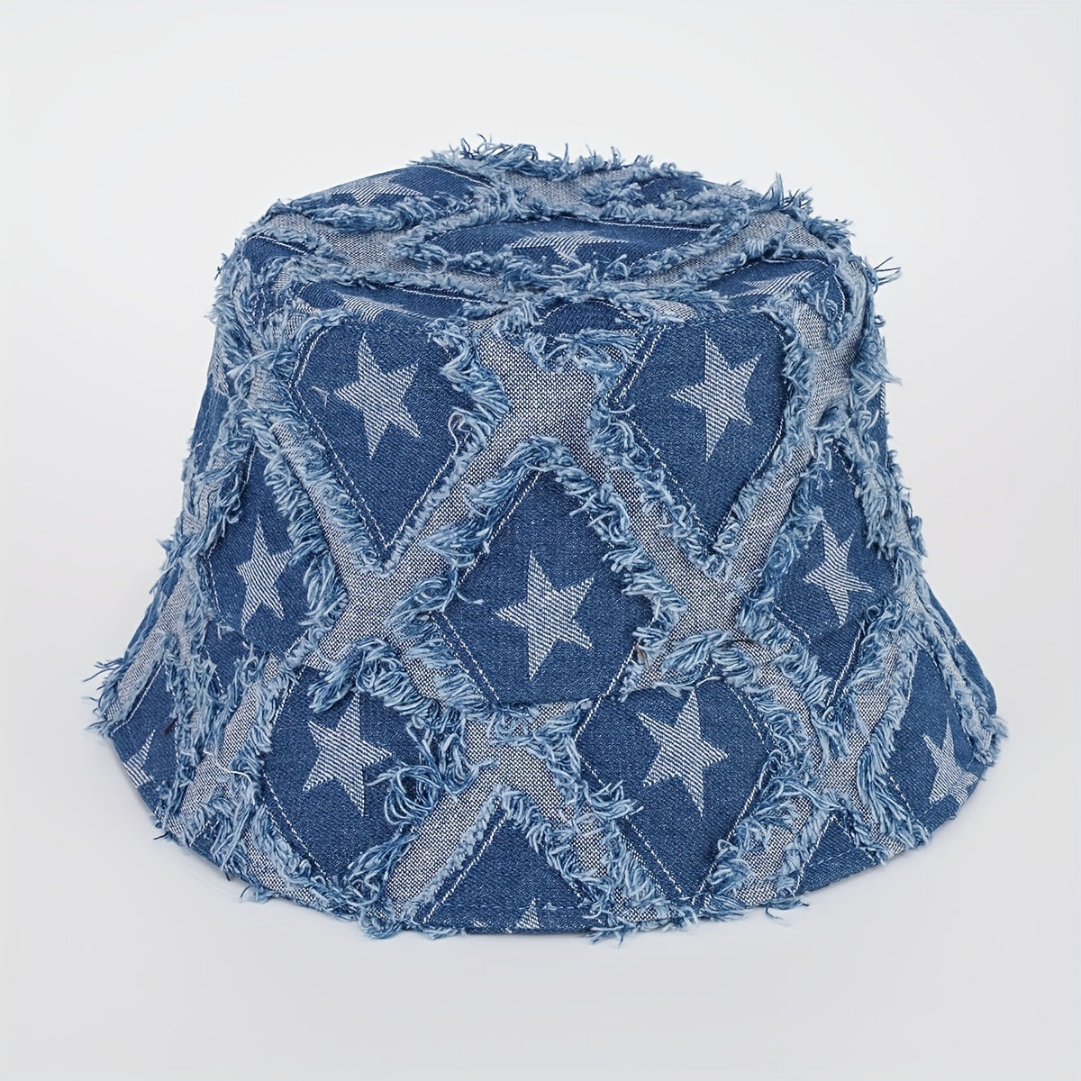 Plaid Bucket Hat Pentagram Face Cover Sun Hat