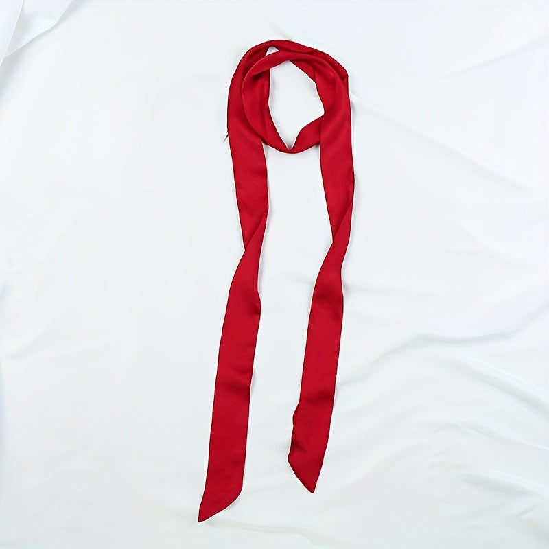 Long Ribbon Scarf Classic Skinny Chiffon Neckerchief Twilly Scarf For Women