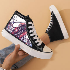 Girl's High Top Cartoon Skate Shoes Comfy Non Slip Sneakers