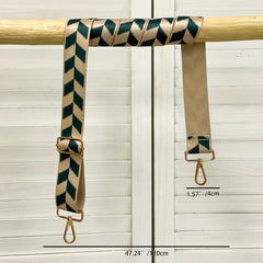 Adjustable Geometric Pattern Bag Strap for Shoulder Bag
