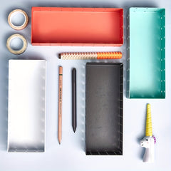 Metal Polish Pencil Container Box Pen Holder Organizer