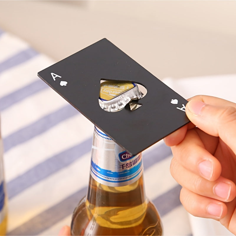 Poker Shaped Steel Beer Bottle Opener for Throwing Practice