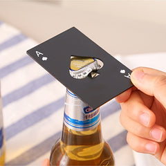 Poker Shaped Steel Beer Bottle Opener for Throwing Practice