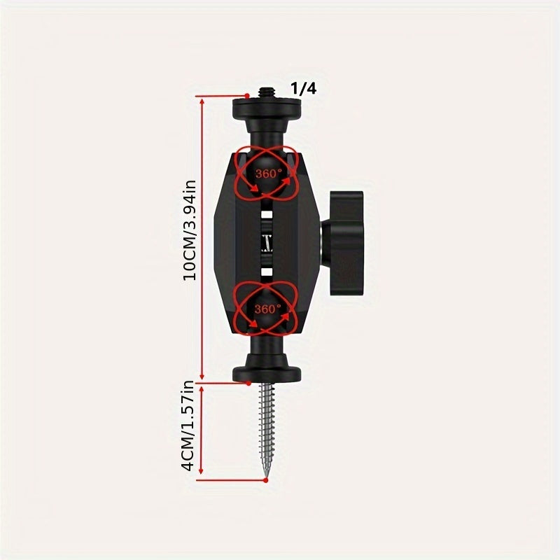 Trail Camera Mount 360 Degrees Rotating Tree Holder Screw Mounting Bracket