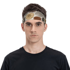 Vintage Breathable Headband with Geometric Pattern for Sports and Casual Wear