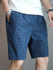 Men's Quick Dry Beach Shorts with Allover Print for Summer