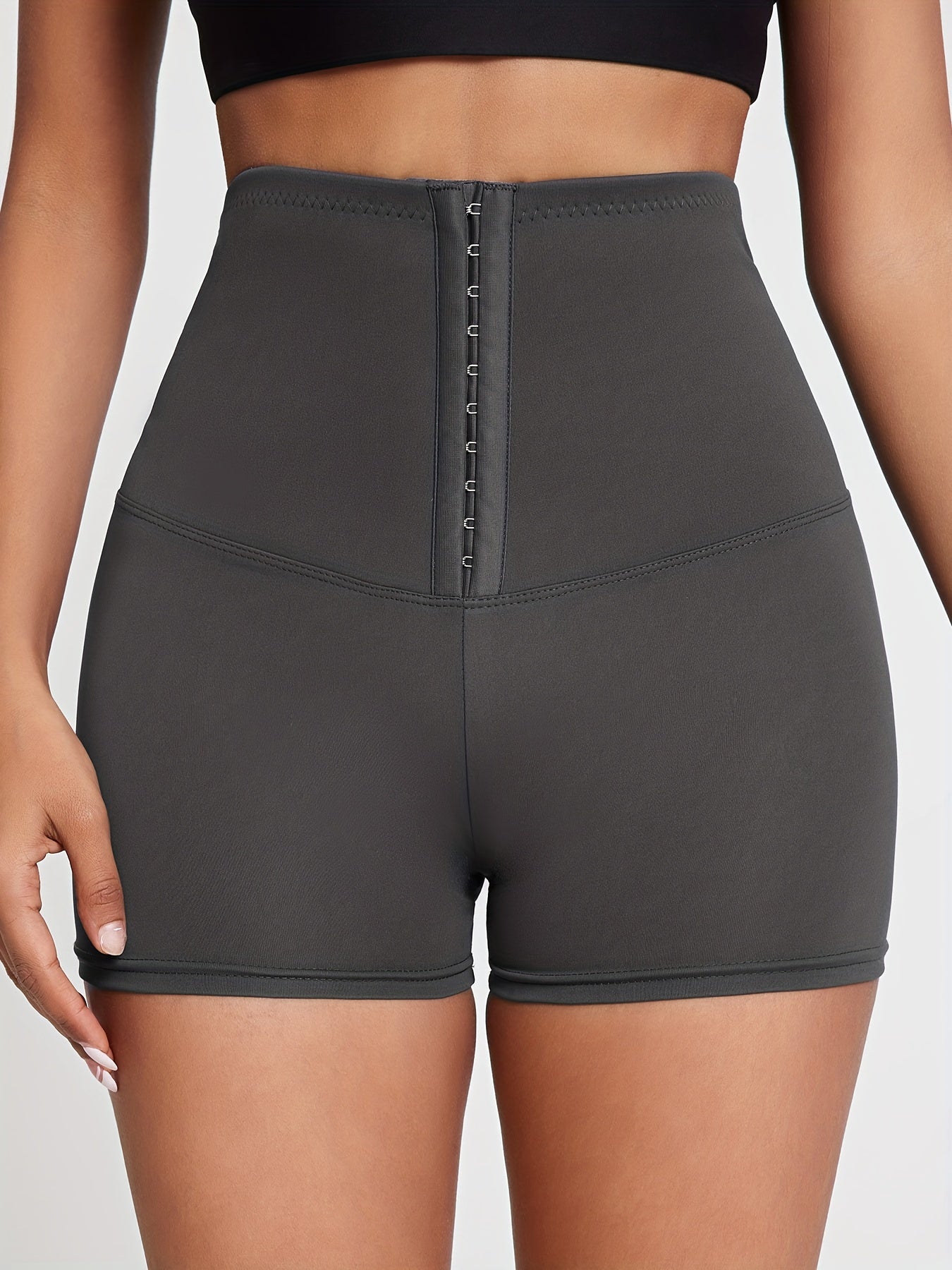 High Waist Buckles Shorts Slim Versatile Casual