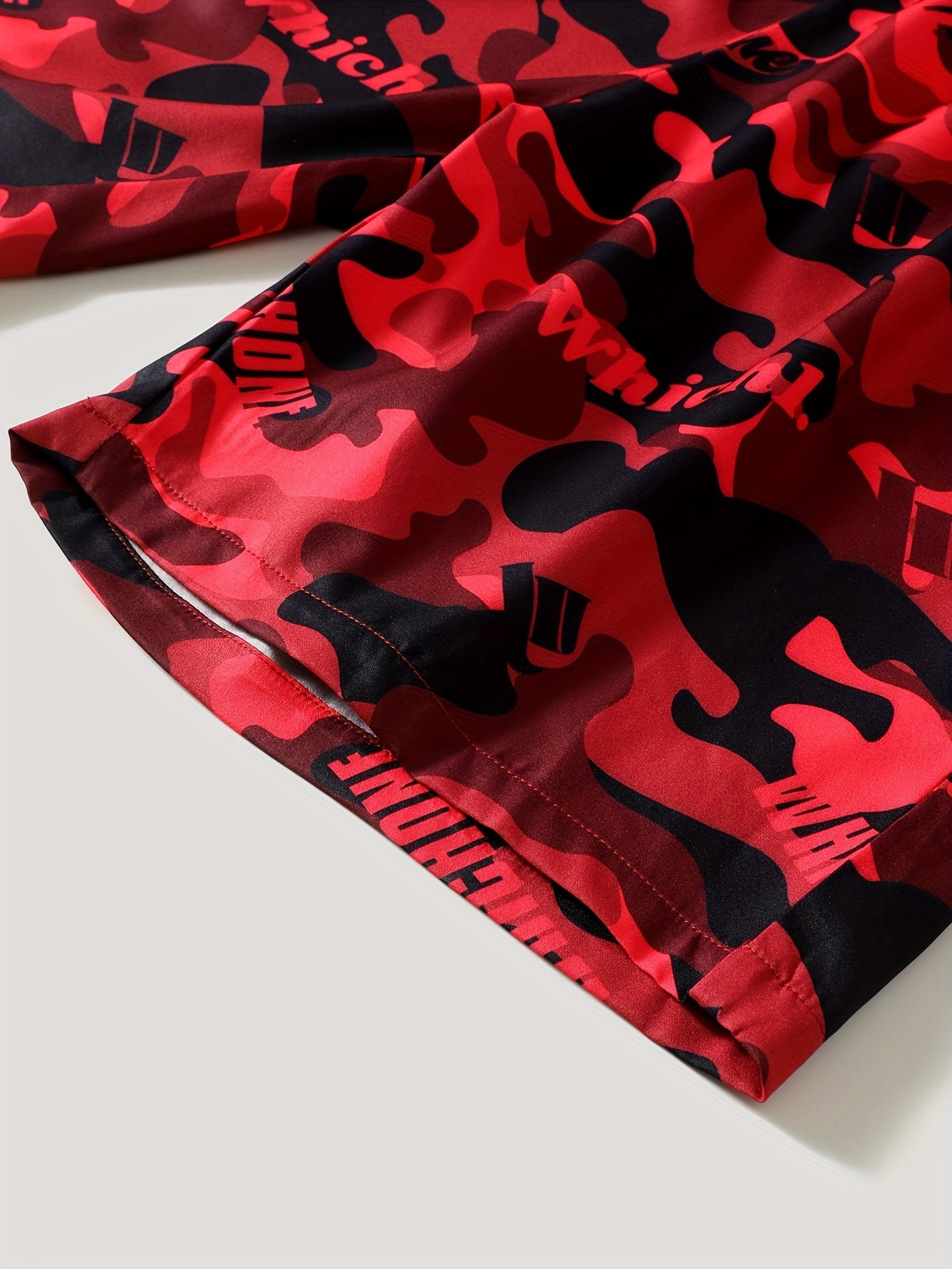 Men's Camo Swim Trunks Drawstring Beach Shorts for Summer