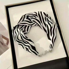 Geometric Neckerchief Scarf with Magnet Buckle
