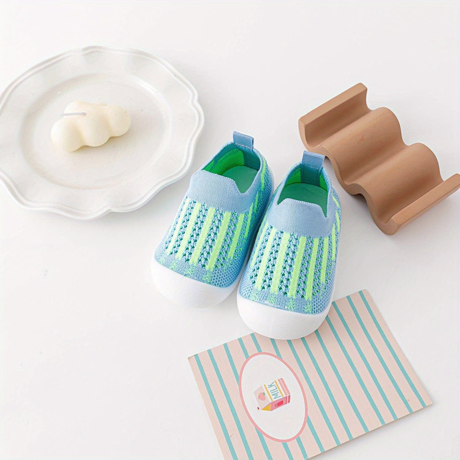 Baby Toddler Kids Striped Sock Shoes Non Slip Lightweight