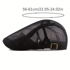 Breathable Mesh Newsboy Beret Men's Casual Hat Spring Summer Autumn