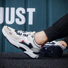 Men's Stylish Non Slip Running Shoes Breathable Lace Up Sneakers