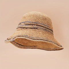 Ethnic Style Seaside Sun Hat Mens Womens Straw Sun Protection Hat