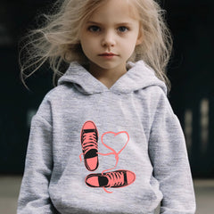 Rope Pattern Long Sleeve Hooded Sweatshirt Girls Cozy Hoodies