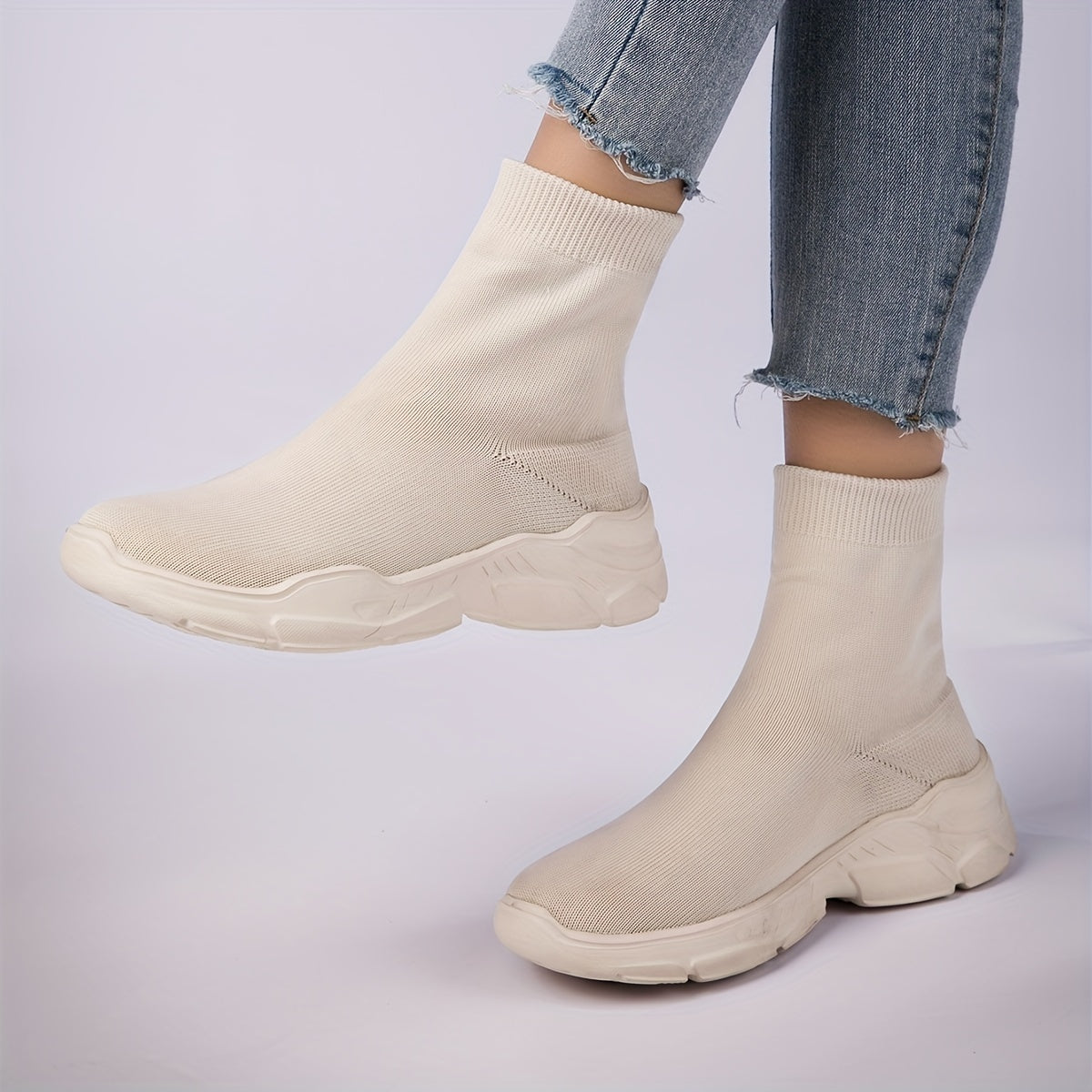 Women's High Top Slip On Sneakers Lightweight Walking Shoes