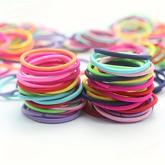 100pcs Girls Hair Tie Ponytail Holders Scrunchies Colorful Accessories