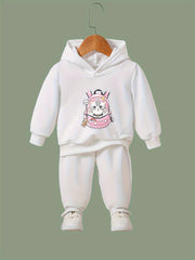 Kitty School Bag Print Girls Outfits 2pcs Spring Fall Sports Gift