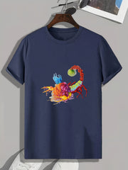 Lobster Print Men's Graphic Tee for Summer