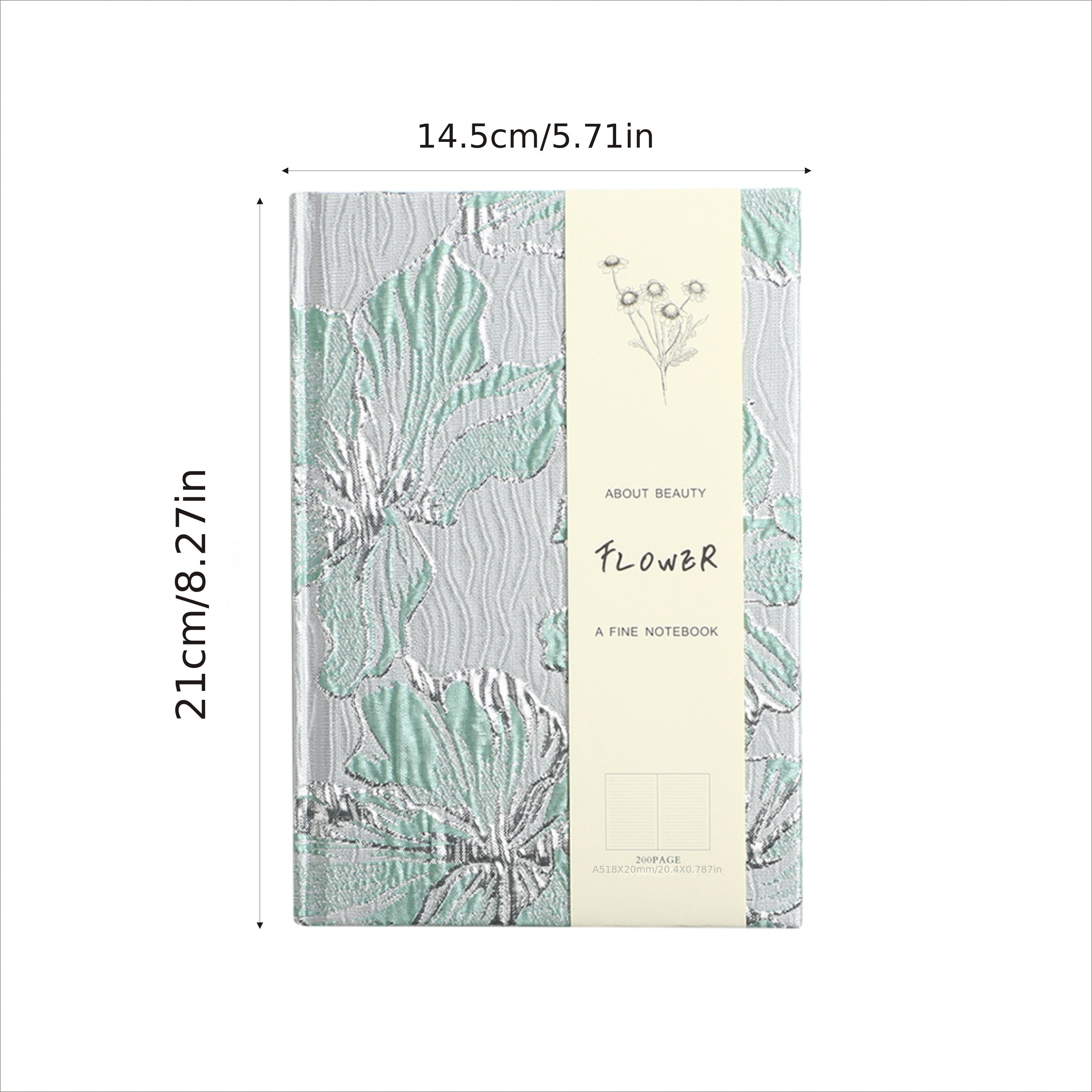 Floral Lily Journal Pink Nylon Golden Accents 1pc Notebook