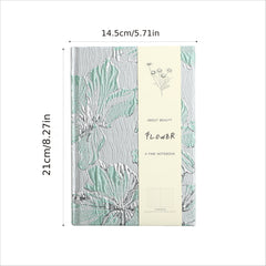 Floral Lily Journal Pink Nylon Golden Accents 1pc Notebook