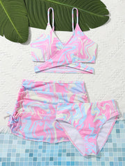 Girls Swirls Pattern Bikini Set