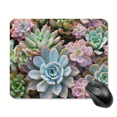 Succulents Mouse Pad Anti Slip Rubber Base Wireless Mouse Pads